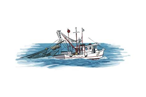 473x315 Shrimp Boat - Shrimp Boat Sketch