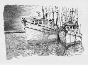 300x223 Shrimp Boat Drawings Fine Art America - Shrimp Boat Sketch