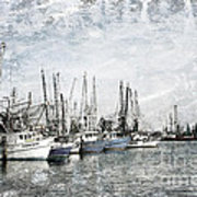 180x180 Shrimp Boats Sketch Photo Photograph By Joan Mccool - Shrimp Boat Sketch