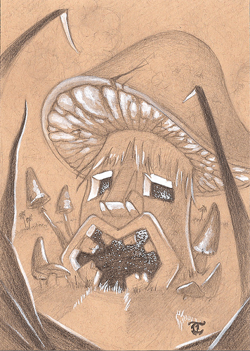 356x500 Tiki Shroom, Sketch Thomas Lynch Iii - Shroom Sketch