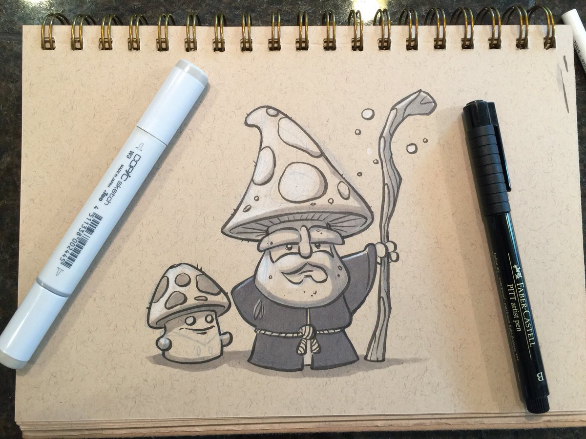 1200x900 Jeremy Vanhoozer On Twitter Weekend Doodling. Shroom Wizard And - Shroom Sketch