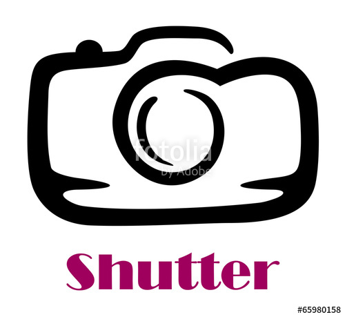 500x459 Doodle Sketch Camera With The Word Shutter Stock Image And - Shutter Sketch