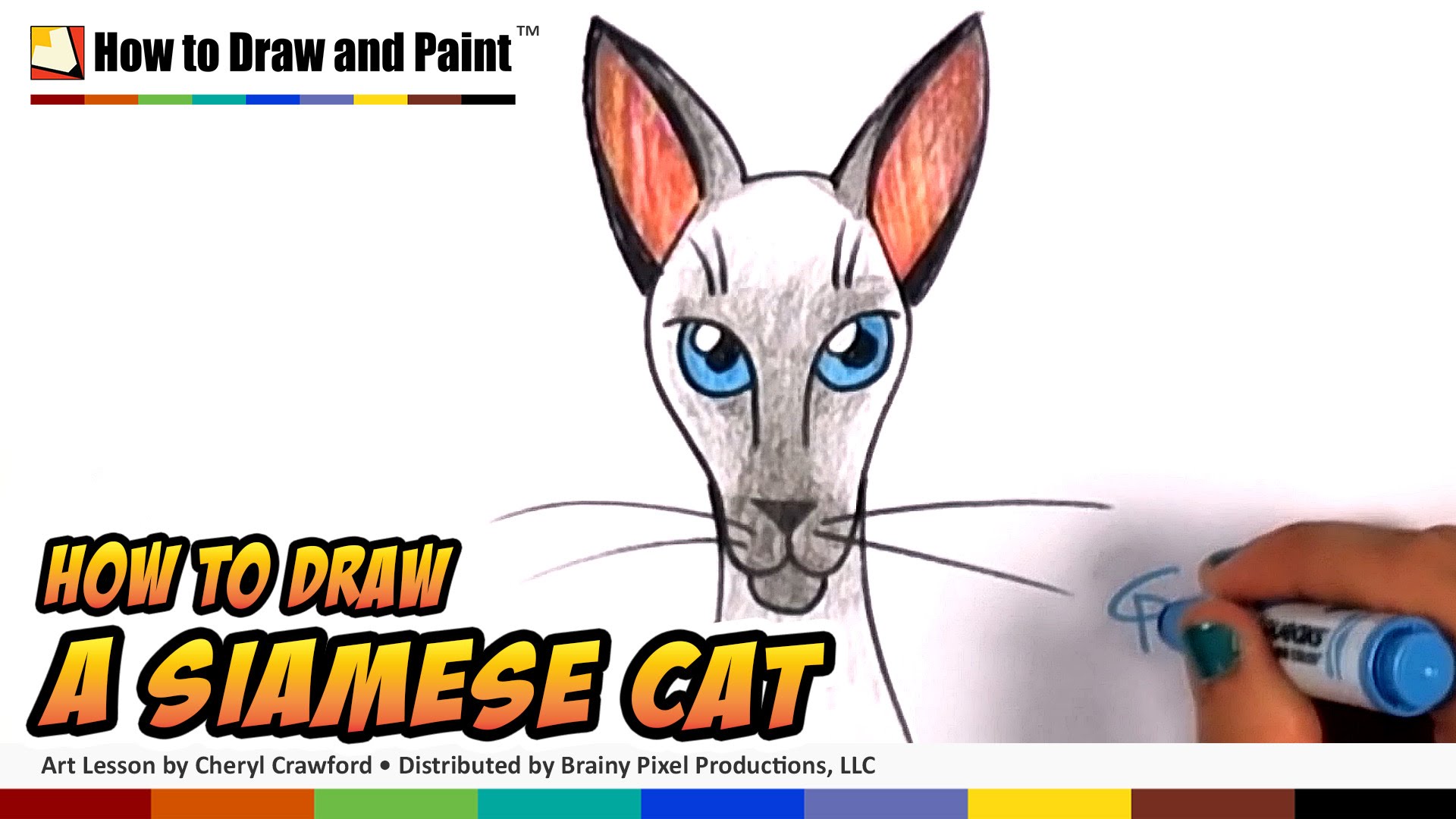 1920x1080 How To Draw A Cat - Siamese Cat Sketch