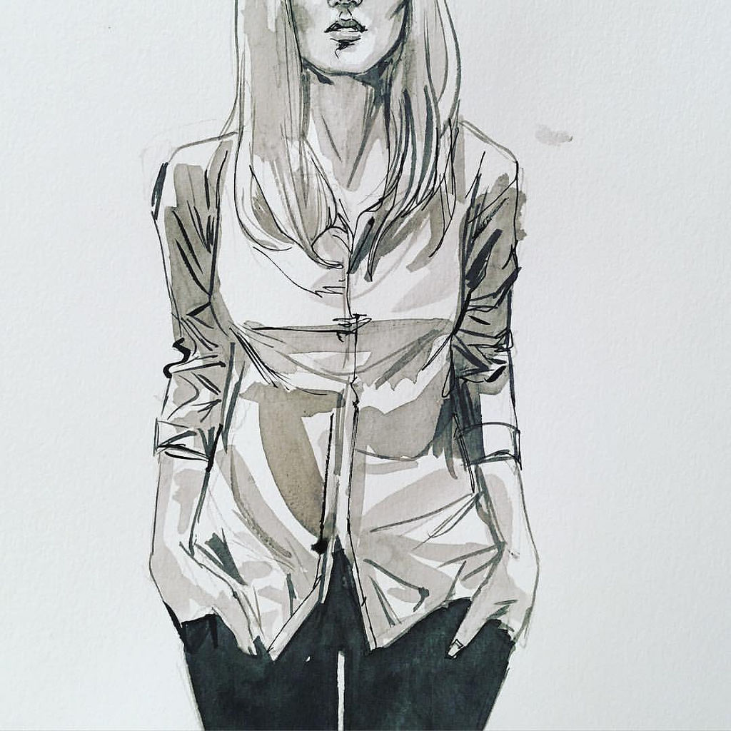 1024x1024 Sketch Of Woman. The Con Sketches Kept Coming - Sick Sketches