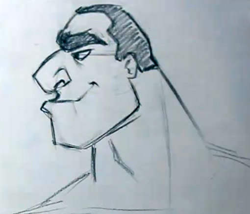 510x437 How To Draw A Cartoon Face From The Side - Side Face Sketch