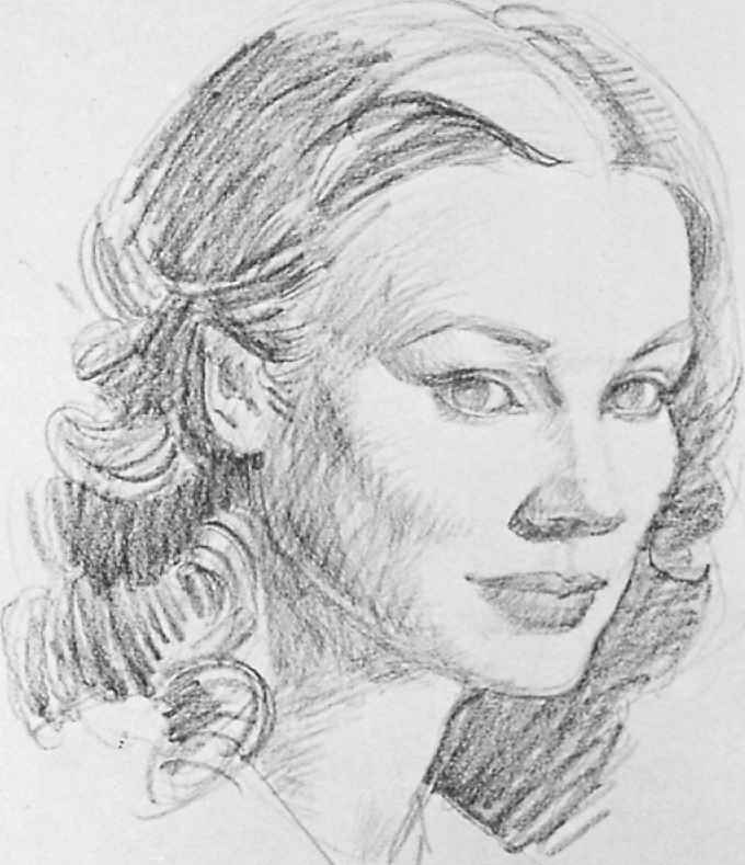 Side Profile Face Woman Sketch at PaintingValley.com | Explore ...