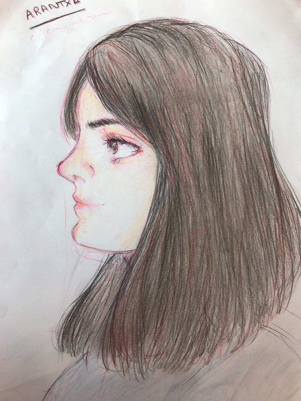 1024x1365 Side Portrait (Sketch) By Jemimis - Side Portrait Sketch