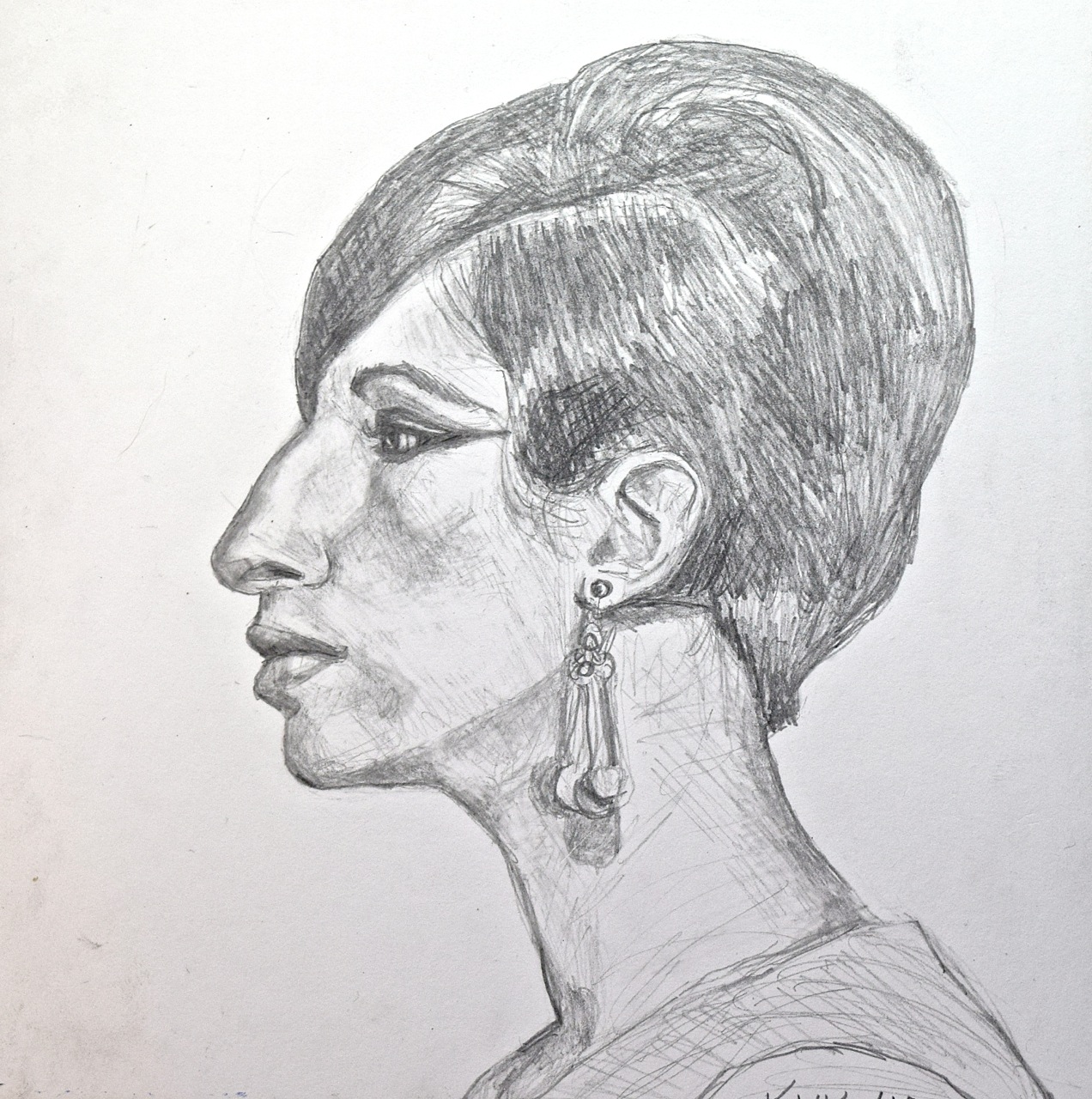 1272x1280 Yin And Yang Side Profile Drawing - Side Portrait Sketch