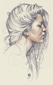 178x283 Girl Sideways Person Face Drawing Pictures - Side Profile Face Sketch