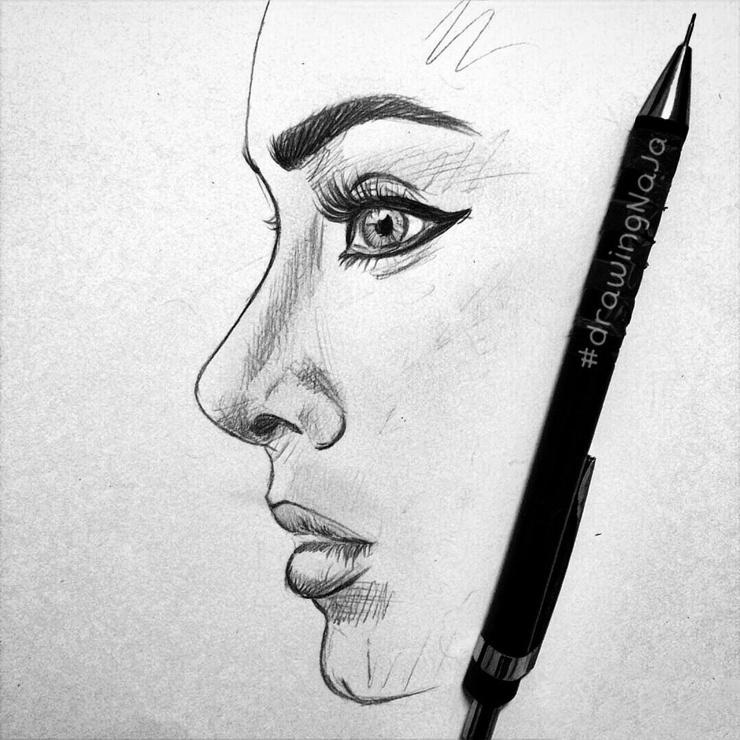 Reference Photos Of Face Profile Drawing - DIARY DRAWING IMAGES