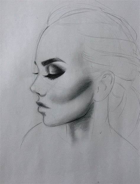 474x623 Side Profile Face Sketch. Pencil Sketching - Side Profile Face Sketch