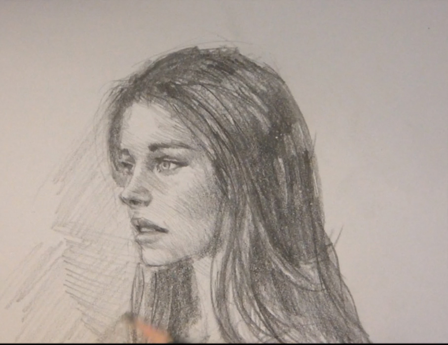 908x700 Drawing People Face Side View - Side Profile Face Sketch