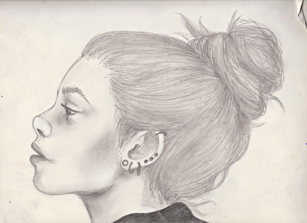 New Side Profile Drawing Sketch 