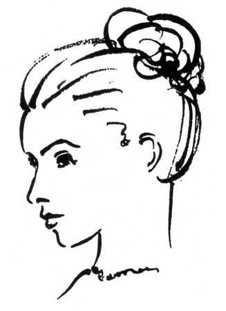327x450 Sketch Clipart Side Profile Face - Side Sketch
