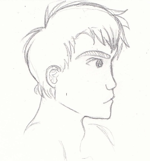 497x535 Man Side View Sketch By Ren Bird - Side View Sketch