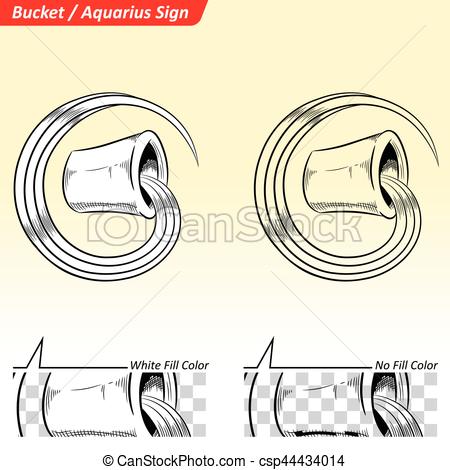 450x470 Aquarius Zodiac Star Sign Sketch. Vector Illustration Of Aquarius - Sign Sketch