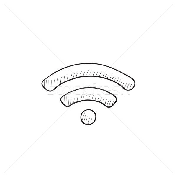 600x600 Wifi Sign Sketch Icon. Vector Illustration Andrei Krauchuk - Sign Sketch