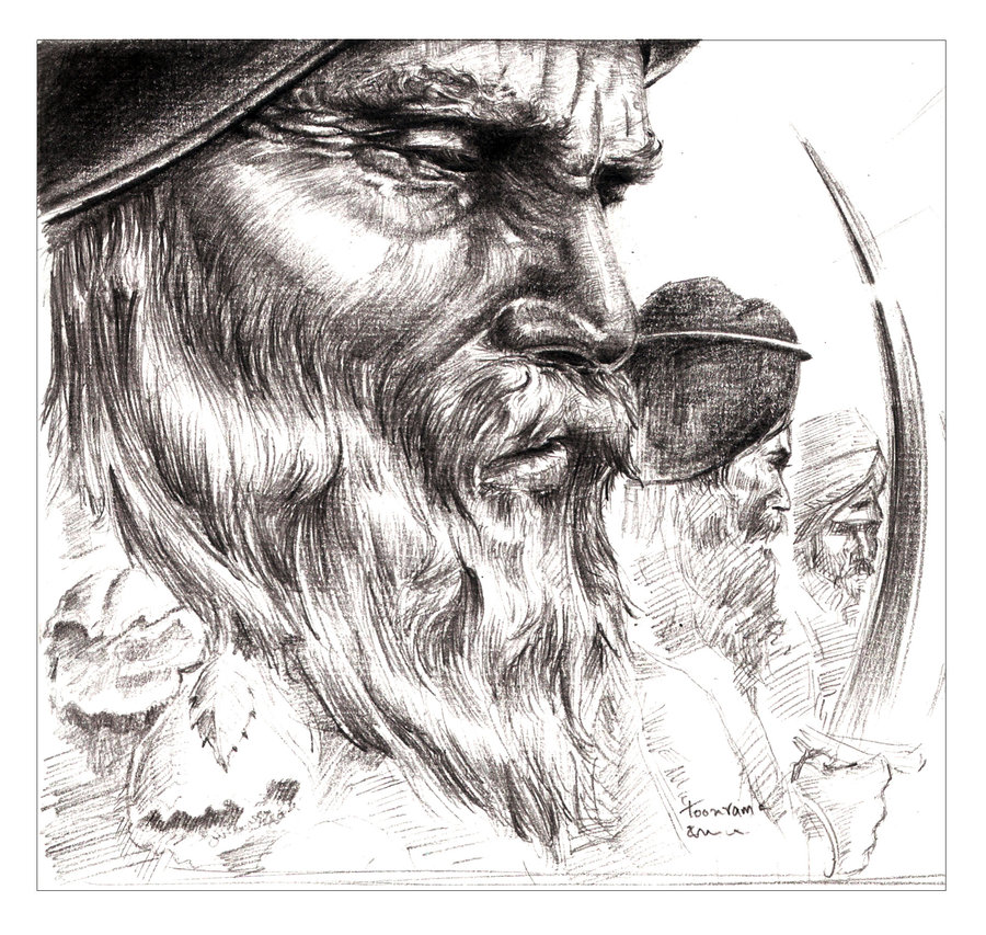 900x853 Pencil Portrait Punjabi By Toonrama - Sikh Sketch