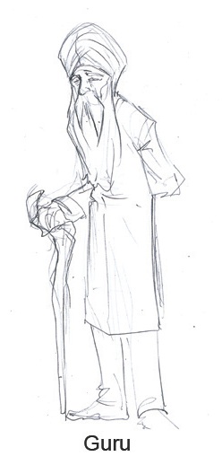 248x518 Sikh Yoda! 1st Concept Sketch Of Guru From Qwixotic! The - Sikh Sketch