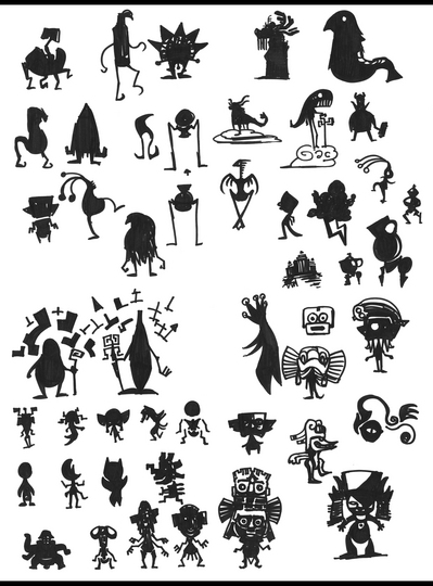 399x540 Gambit Updates Rain God Silhouette Sketch - Silhouette Sketch