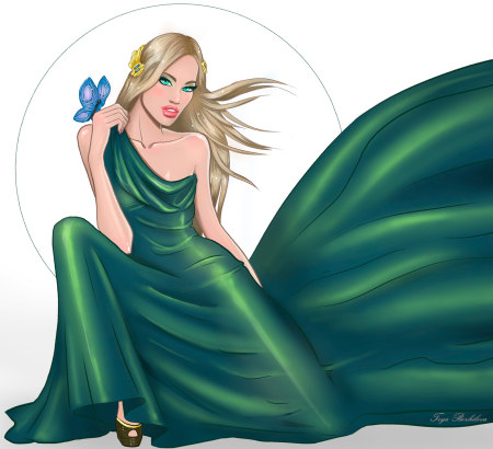 450x410 How To Draw Silk And Satin I Draw Fashion - Silk Sketch