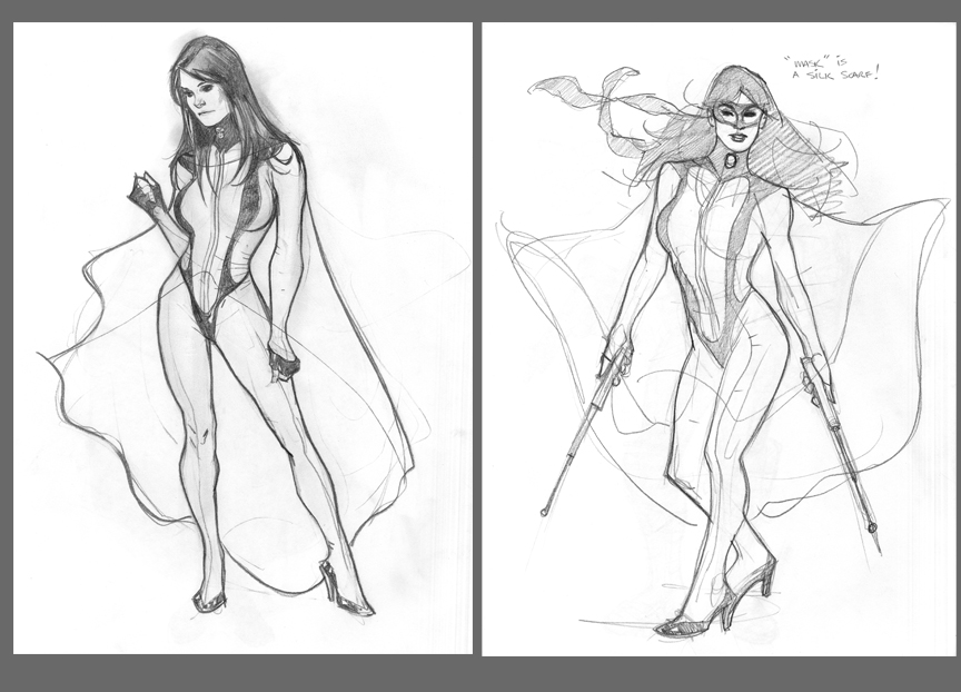 864x622 Silk Spectre By Adamhughes - Silk Sketch