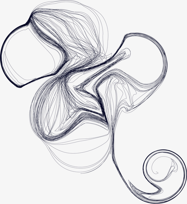 650x709 Vector Line Drawing Painted Silk, Vector, Hand Painted, Line - Silk Sketch