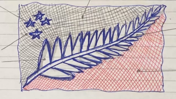 620x348 Filesilver Fern Flag Original Sketch.png - Silver Fern Sketch