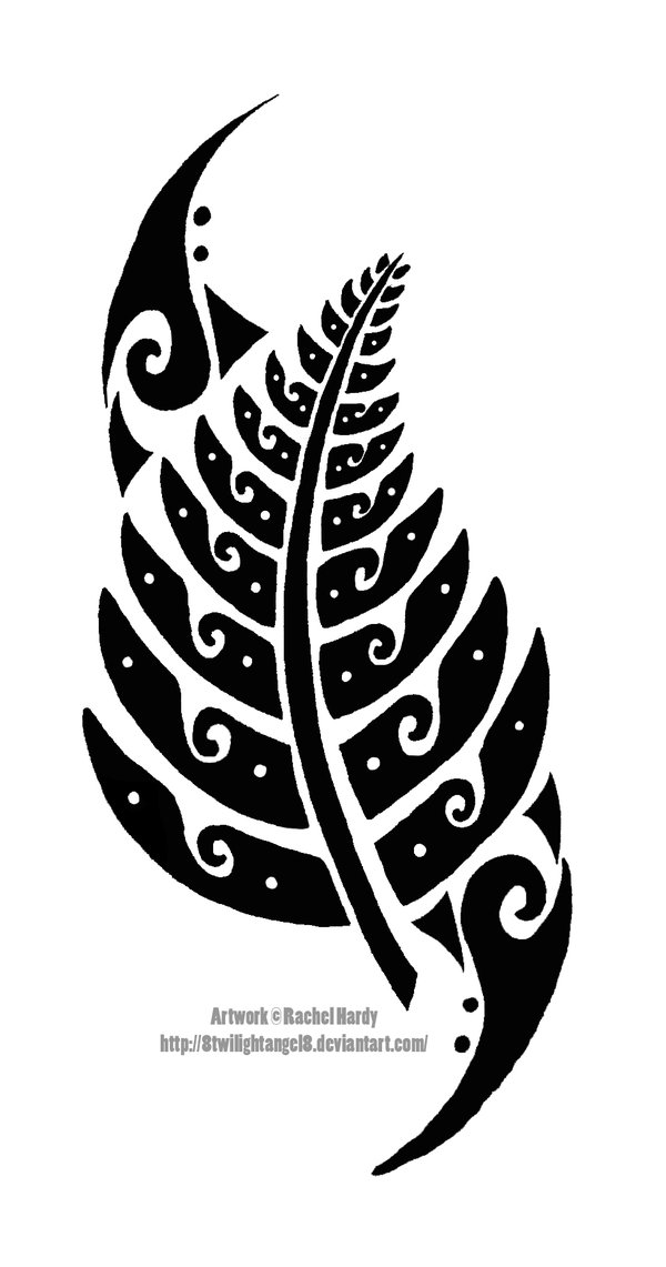 600x1141 Nz Silver Fern Tattoo By 8twilightangel8 - Silver Fern Sketch
