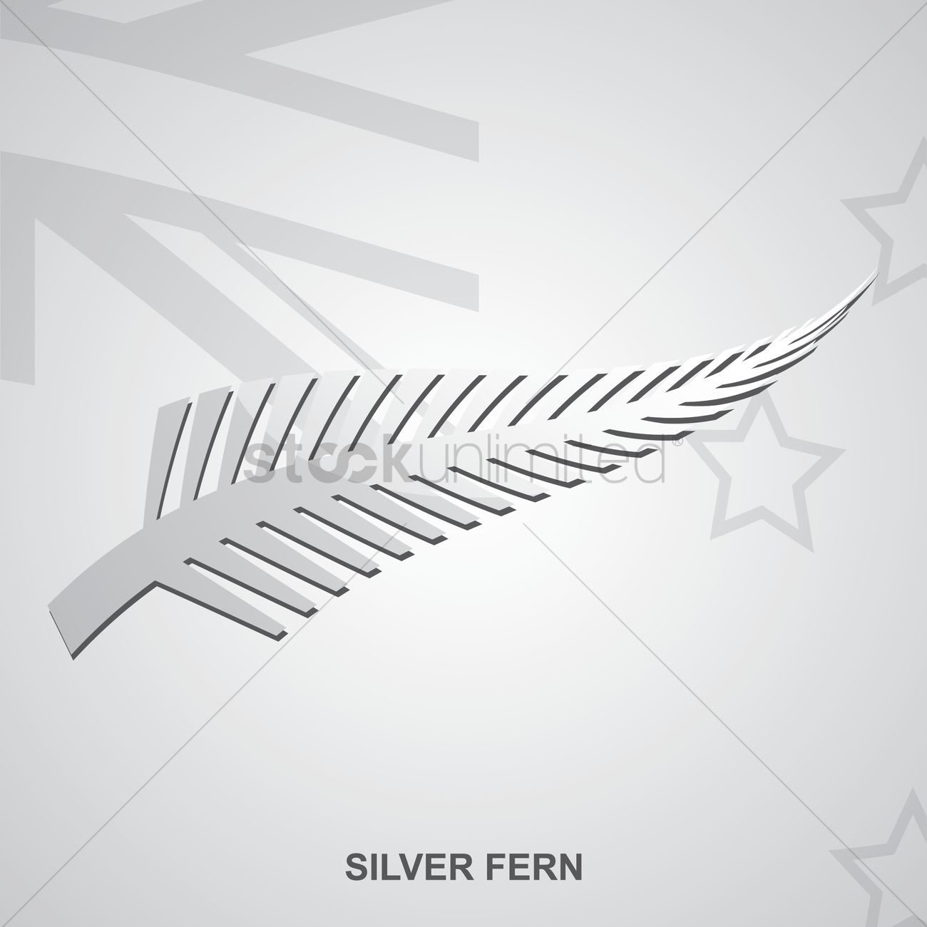 1300x1300 Silver Fern Vector Image - Silver Fern Sketch