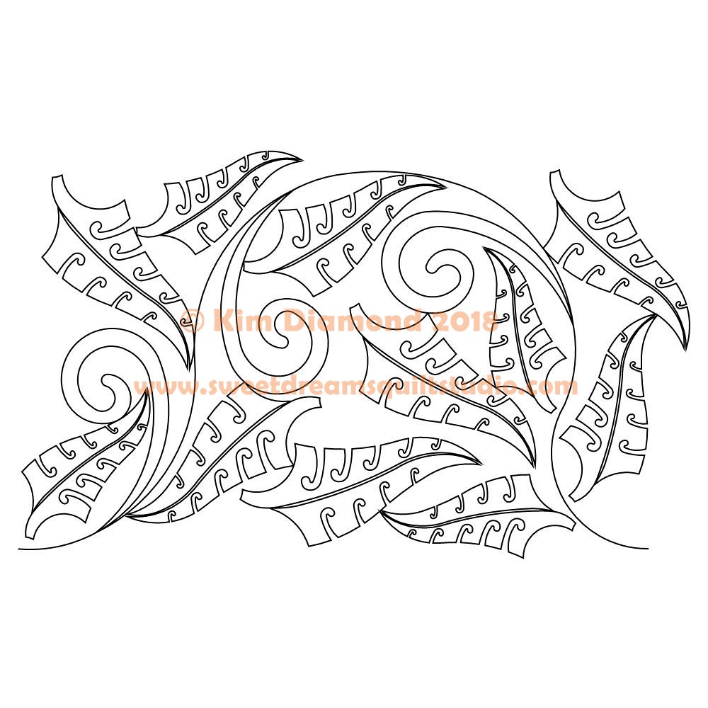 1000x1000 Silver Fern Pano 001 Sweet Dreams Quilt Studio - Silver Fern Sketch