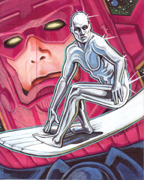 286x357 Sketch Card Silver Surfer Marvel 70th Anniversary Sketch Cards (Ap - Silver Surfer Sketch