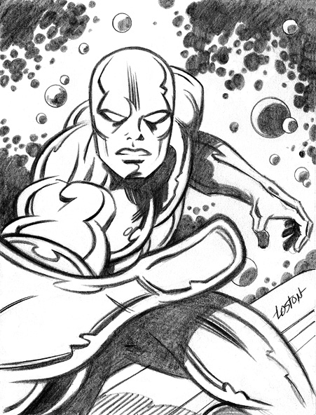 451x592 Silver Surfer By Lostonwallace - Silver Surfer Sketch
