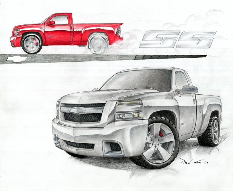 813x666 Chevy Silverado Ss - Silverado Sketch