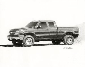 300x238 Chevy Truck Drawings Fine Art America - Silverado Sketch