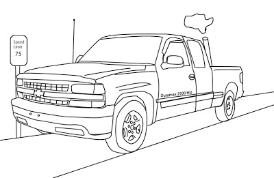 400x261 Graphic Design I Ifriday Fast - Silverado Sketch