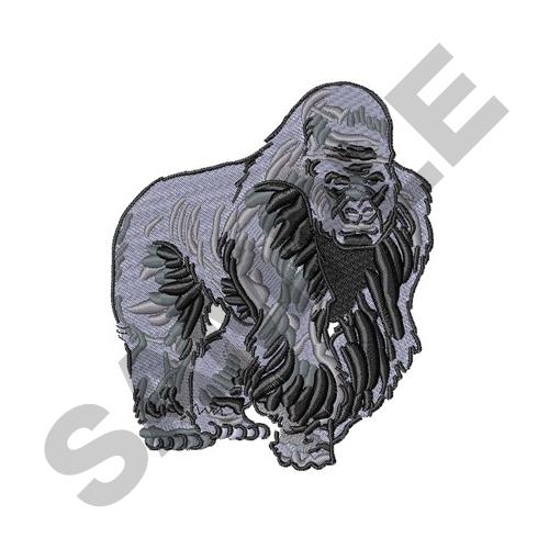 500x500 Silverback Gorilla Embroidery Designs, Machine Embroidery Designs - Silverback Gorilla Sketch