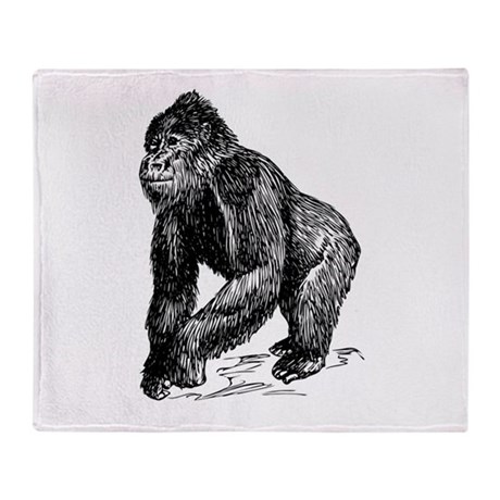 460x460 Silverback Gorilla Blankets - Silverback Gorilla Sketch