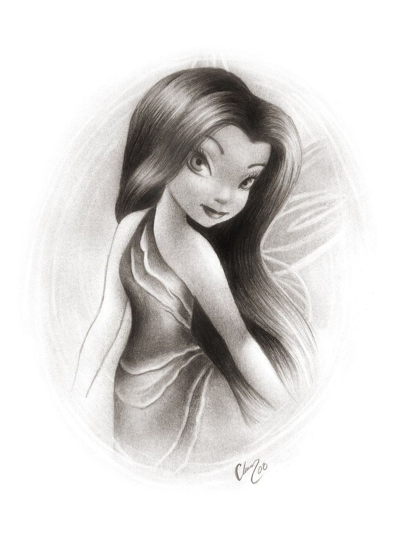 800x1101 Silvermist Portrait Artwork By Madmoiselleclau Pixie Hollow - Silvermist Sketch