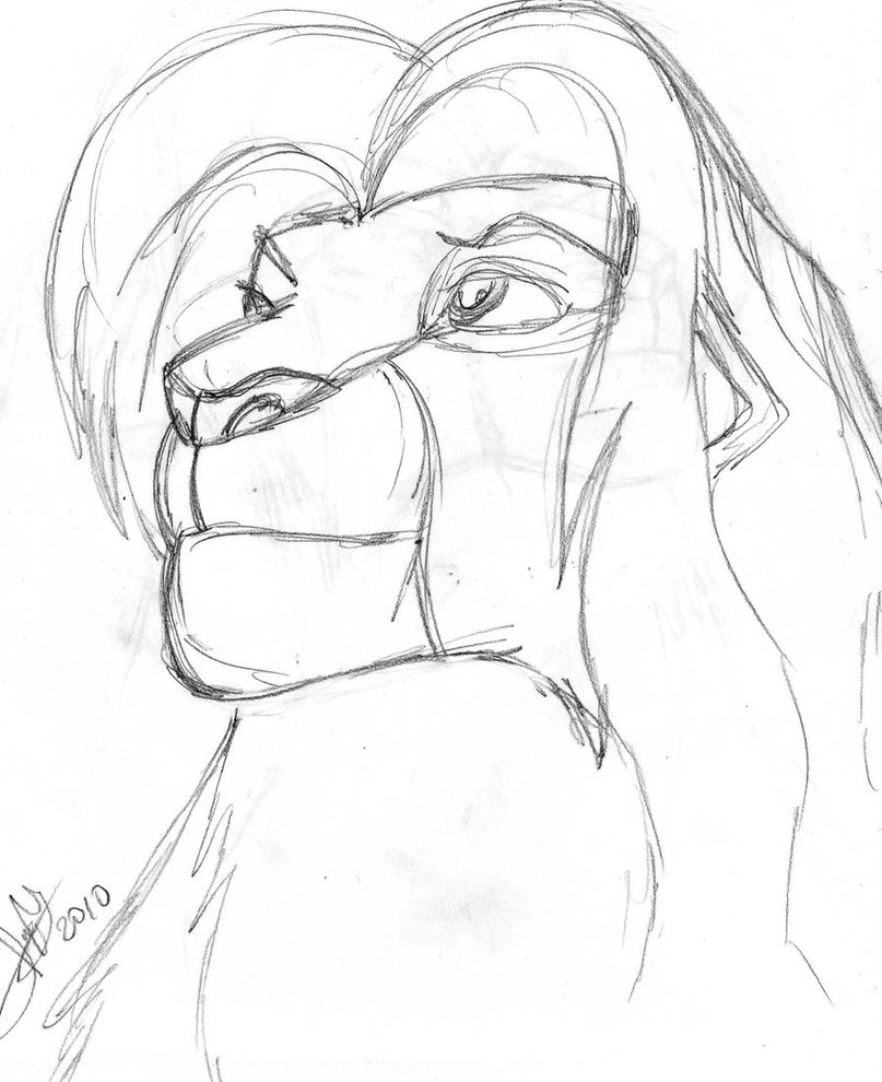 807x990 Simba...sketch By Jay3jay - Simba Sketch