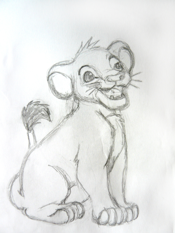 600x800 Simba Sketch By Funneh - Simba Sketch