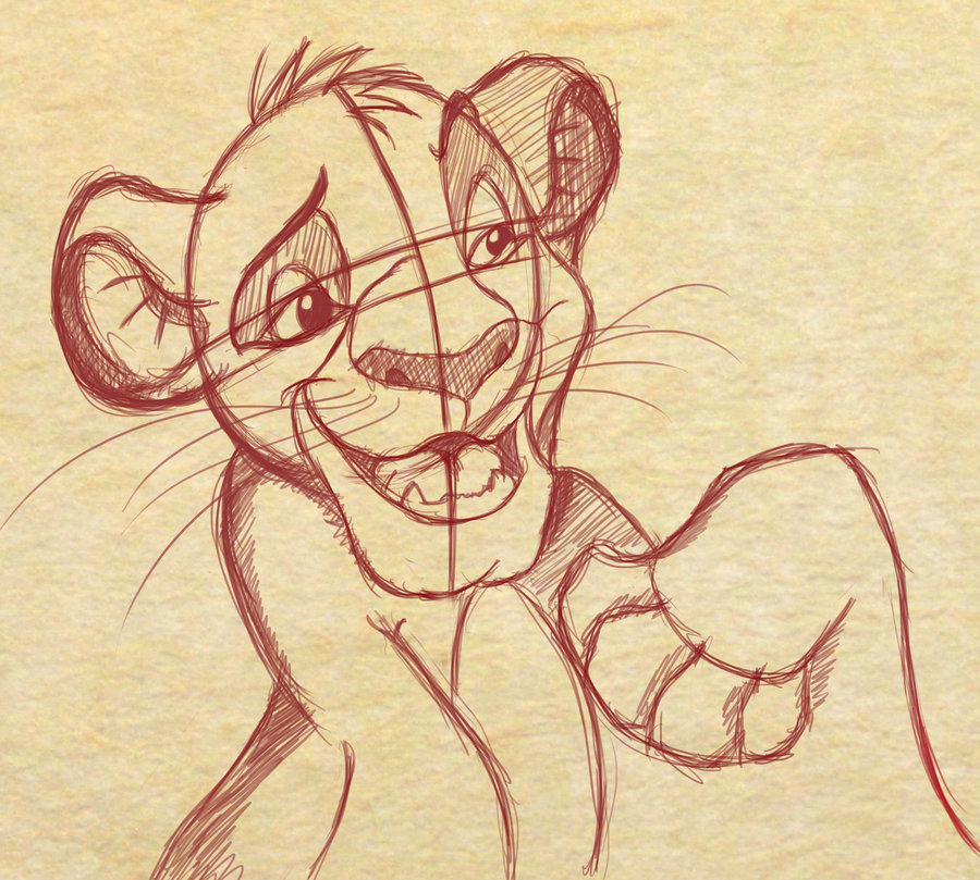 900x809 Simba Sketch By Peternicholson - Simba Sketch