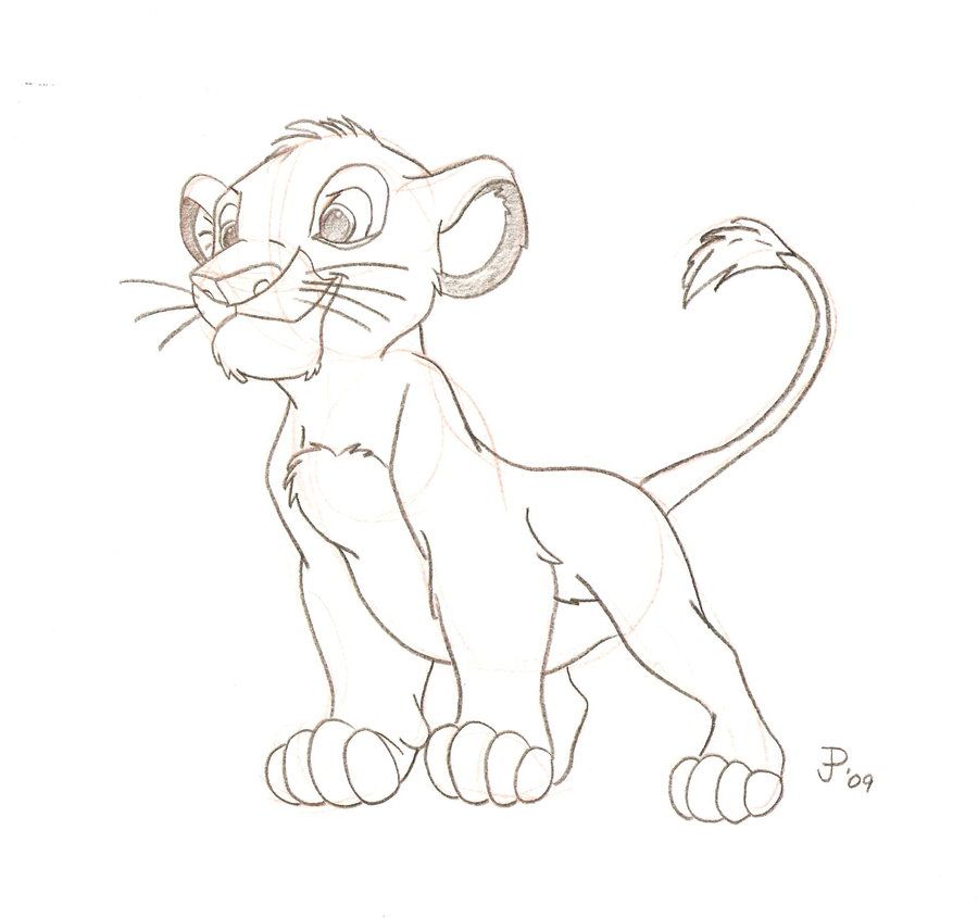 900x845 Simba Sketch By ~mickeyminnie Tattoos - Simba Sketch