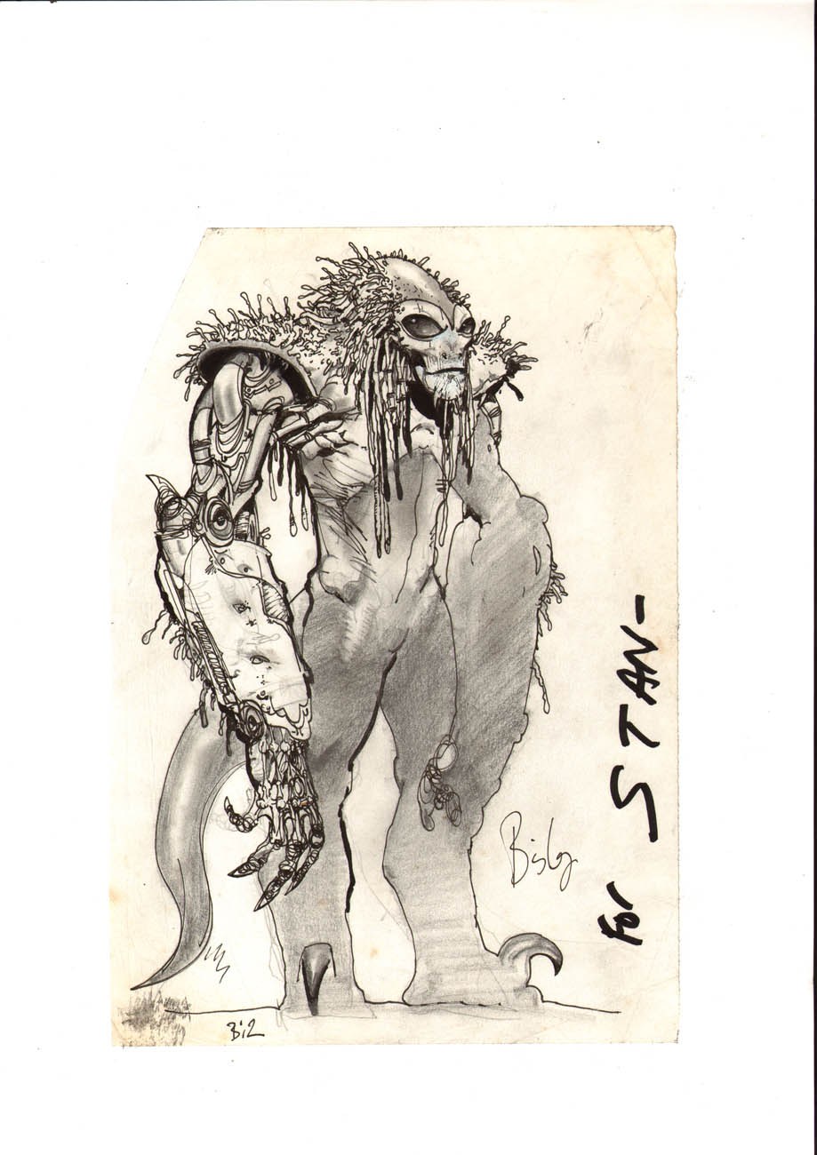 919x1300 Simon Bisley Alien Design 2 Berserker Art - Simon Bisley Sketch