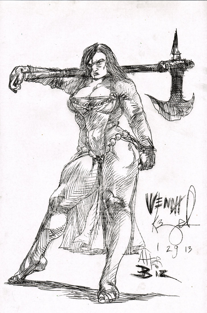 727x1098 Wench Concept 033 After Simon Bisley By Kurtbrugel - Simon Bisley Sketch