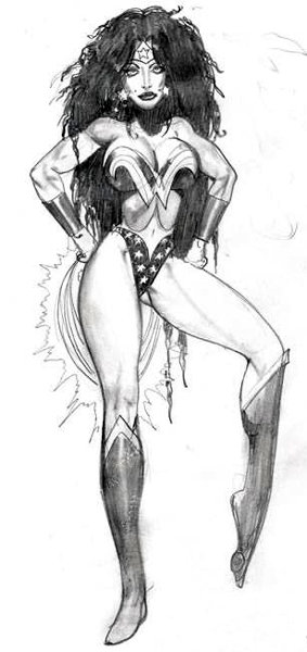 283x600 Wonder Woman The Art Of Simon Bisley - Simon Bisley Sketch