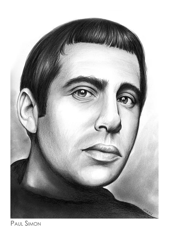 665x900 Paul Simon Drawing By Greg Joens - Simon Sketch