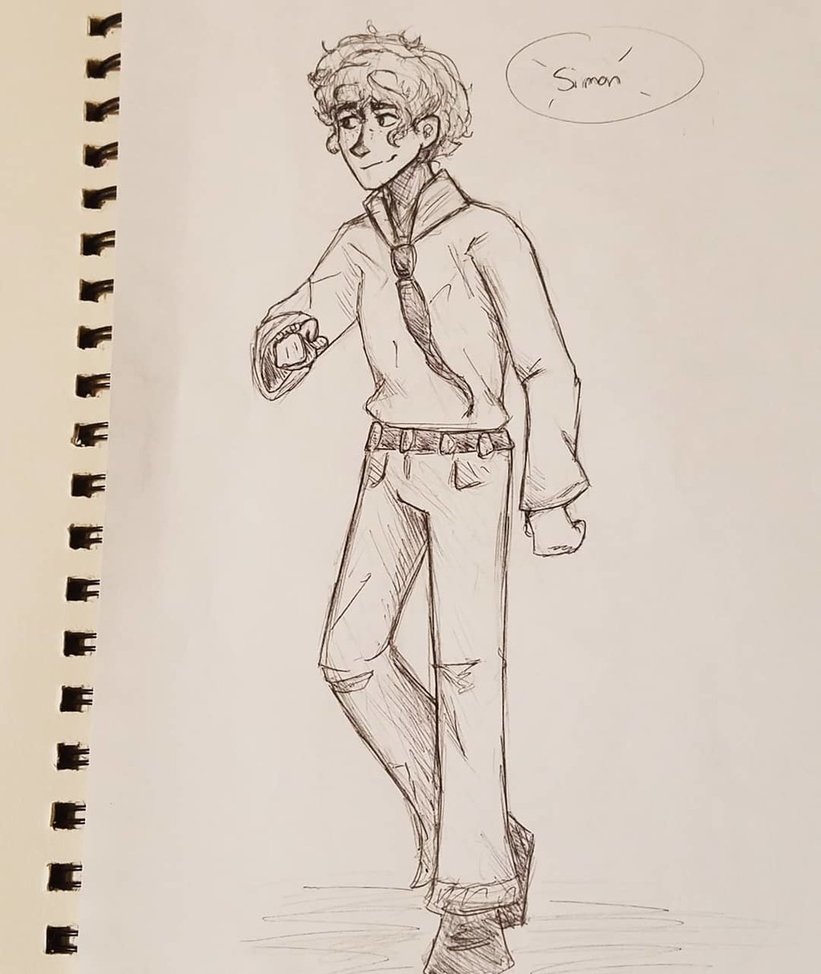 821x974 Simon Sketch Oc By Whatalonelyworld - Simon Sketch