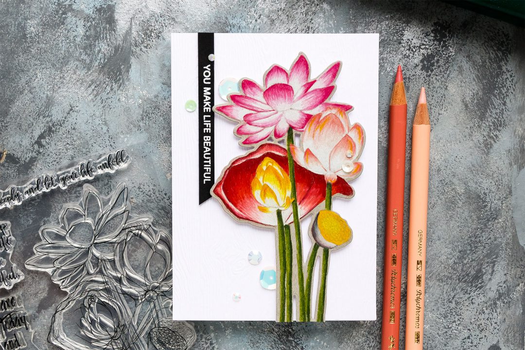 1080x720 Simon Says Stamp Sketch Lotus Flowers Amp Polychromos Coloring - Simon Sketch