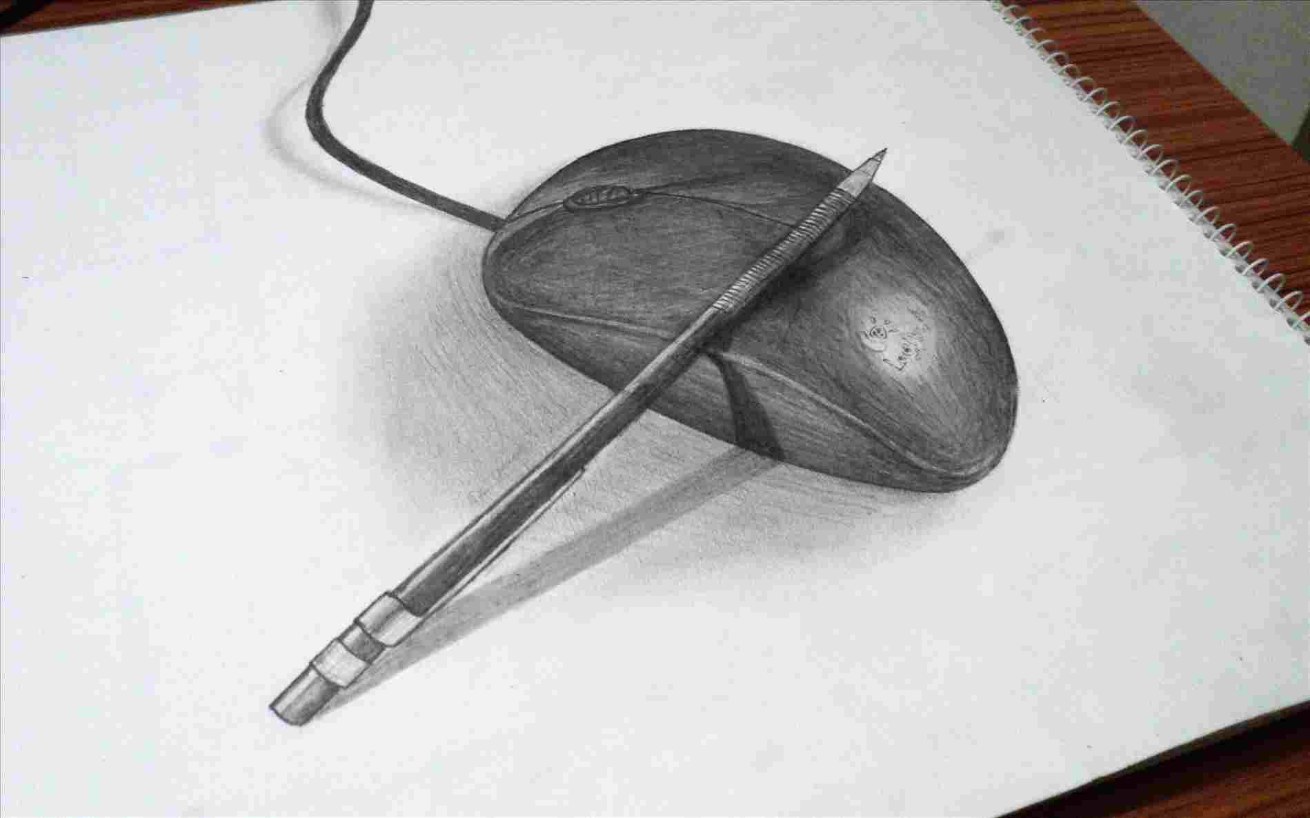 1899x1186 Easy 3d Drawing With Pencil Spladdle - Simple 3d Sketches